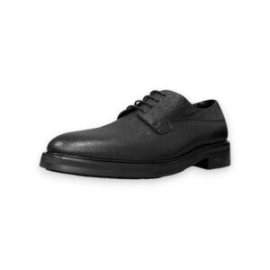 BOSS Larry Leather Derby Shoes Black Pebbled Calfskin Leather US 9 MSRP $270